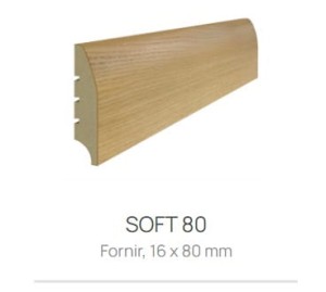 Listwa przypodłogowa surowa fornirowana Dąb SOFT 80 STD 