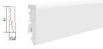 Barlinek Listwa przypodłogowa PVC S60 biała, RAL 9003